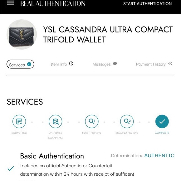 Authentic- YSL Cassandra Ultra Compact- Wallet -Tri fold - Picture 14 of 14